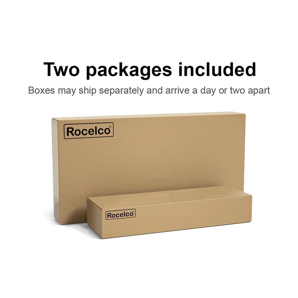 Rocelco 40" Height Adjustable Standing Desk Converter with AC Outlet. Picture 14