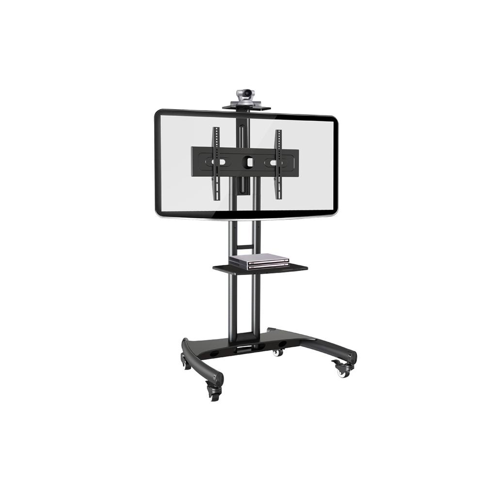 Rocelco VSTC 32"-70" Mobile Flat Screen, Monitor, A/V and TV Cart with A/V Component and Webcam Shelves. Picture 4