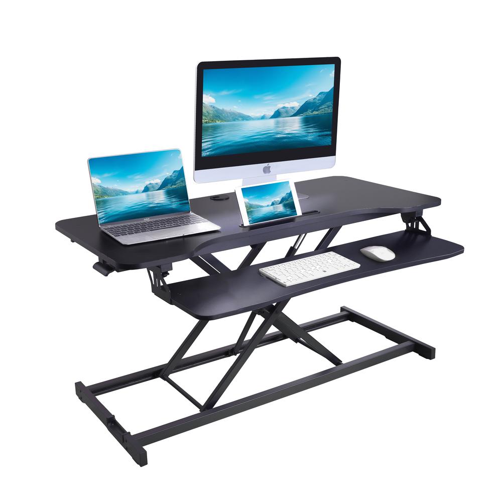 Rocelco 43" Height Adjustable Standing Desk Converter. Picture 1