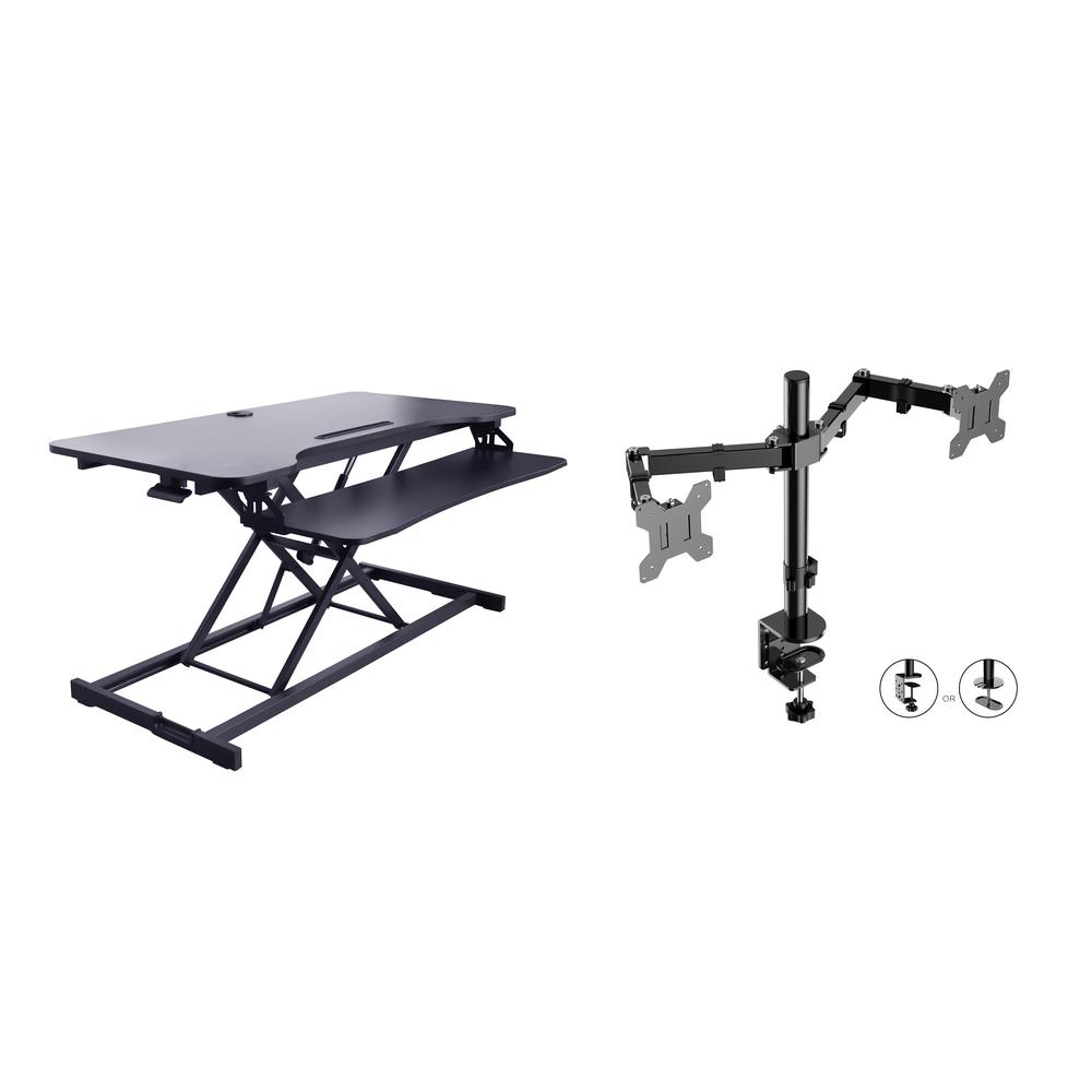 Rocelco 43" Height Adjustable Standing Desk Converter. Picture 7