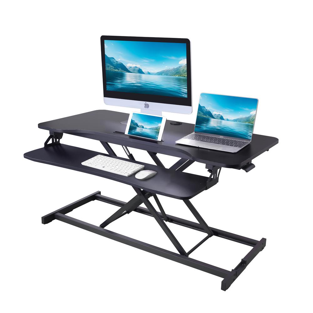 Rocelco 43" Height Adjustable Standing Desk Converter. Picture 23