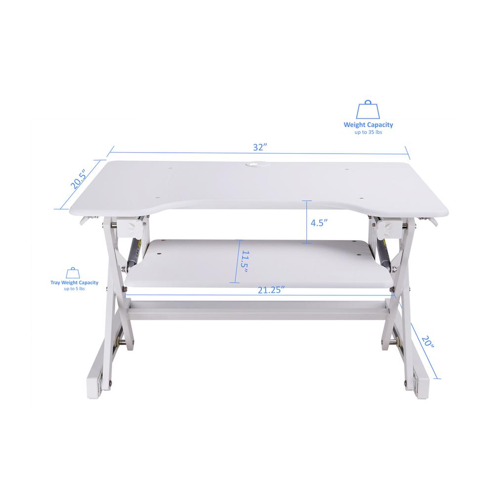 Rocelco 32" Height Adjustable Standing Desk. Picture 4