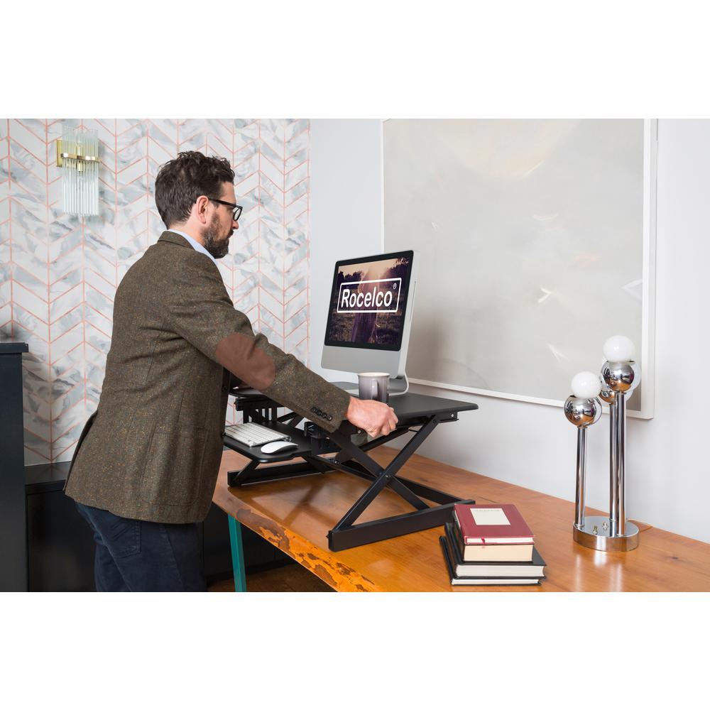 Rocelco 38" Large Height Adjustable Standing Desk. Picture 2