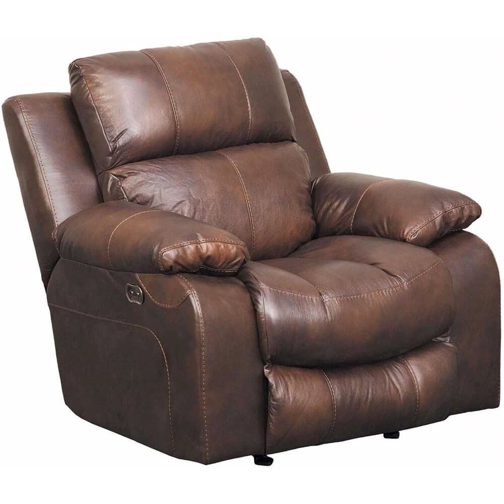 Positano Italian Top Grain Leather Match Power Recliner. Picture 1