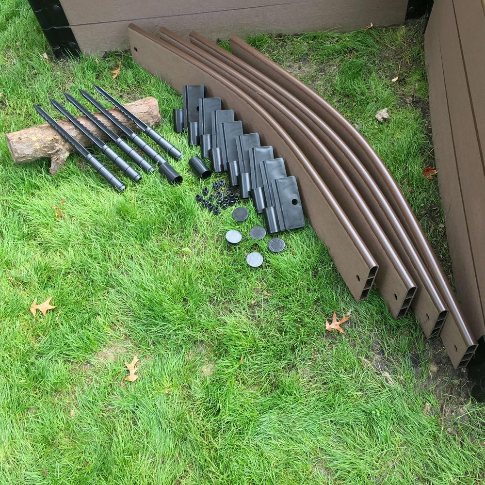 Classic Sienna Curved Landscape Edging Kit 64' - 2" Profile. Picture 5