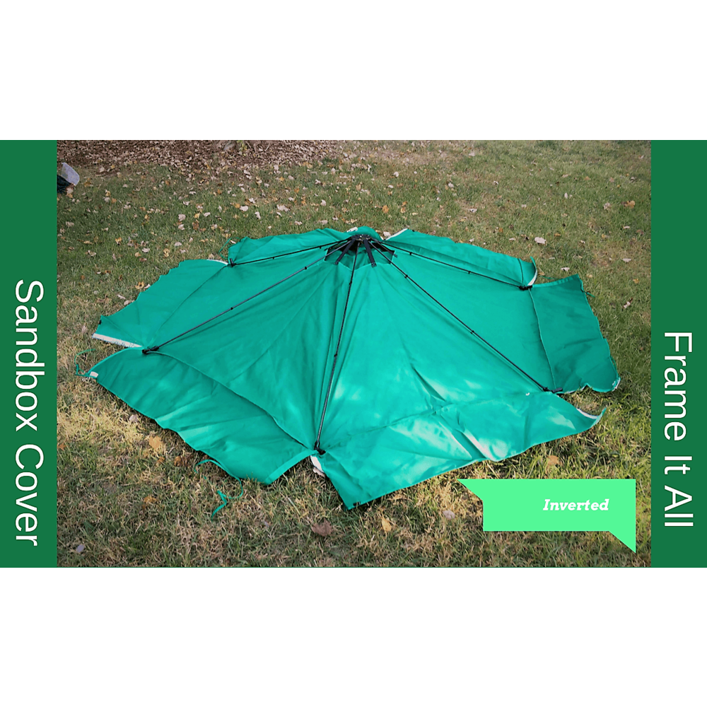 7Ft. X  8Ft. X 11In. Hexagon Sandbox With Tarp Cover - 2" Profile. Picture 1