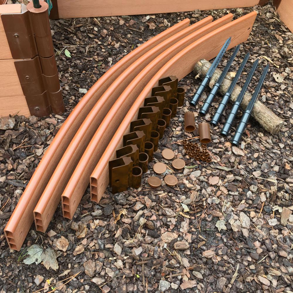 Classic Sienna Curved Landscape Edging Kit 16' - 1" Profile. Picture 13