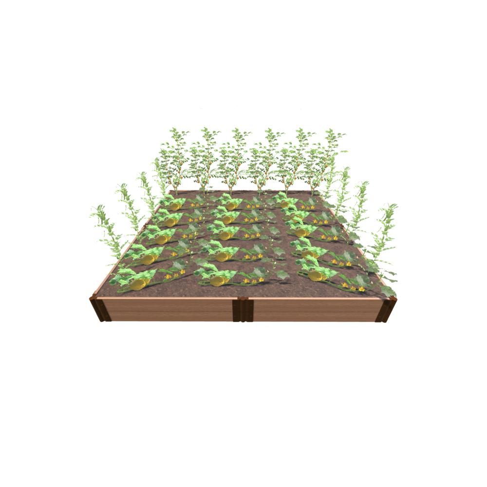 Classic Sienna Raised Garden Bed 8' X 8' X 11” – 1” Profile. Picture 1