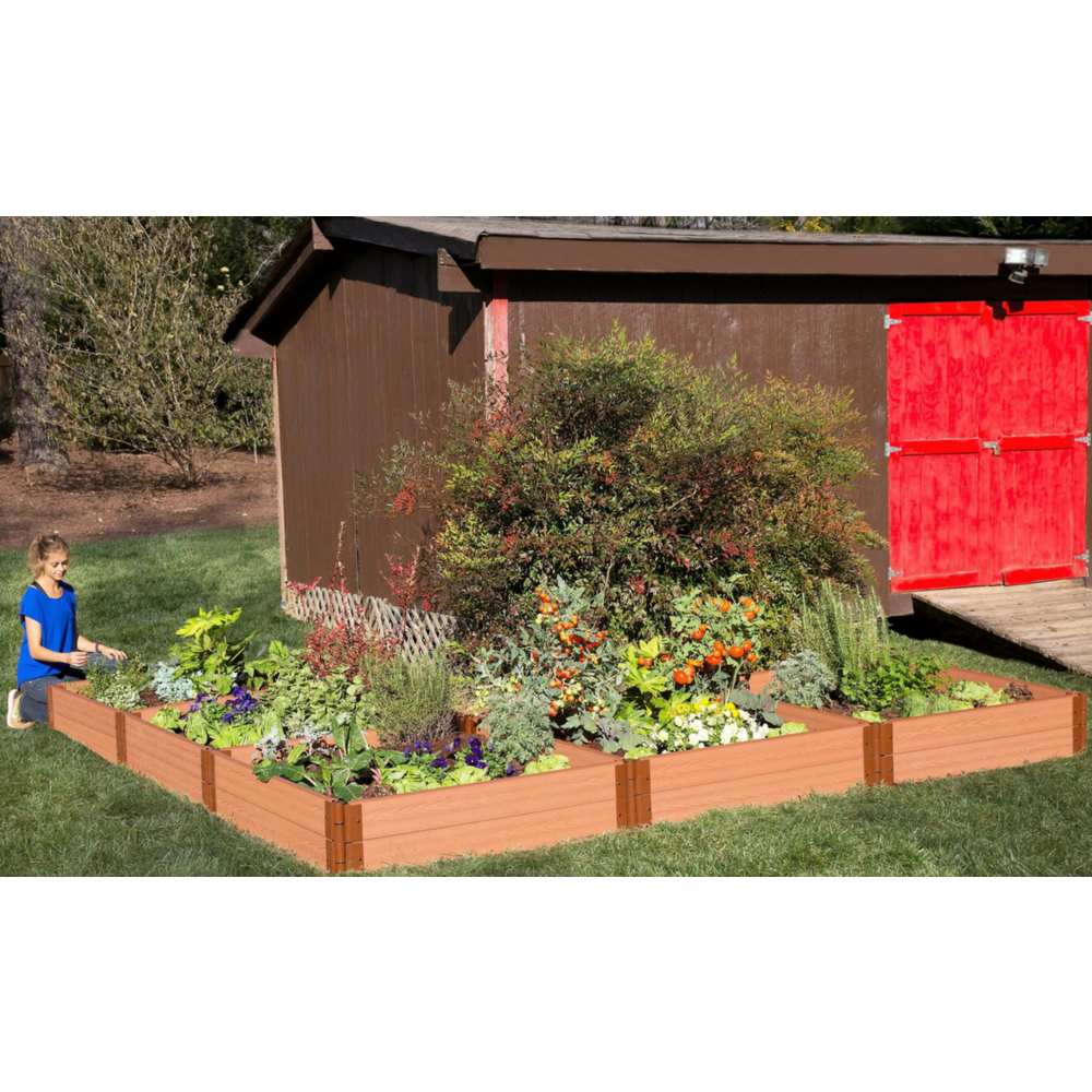 Classic Sienna Raised Garden Bed ‘L’ Shaped 12' X 12' X 11” – 1” Profile. Picture 5