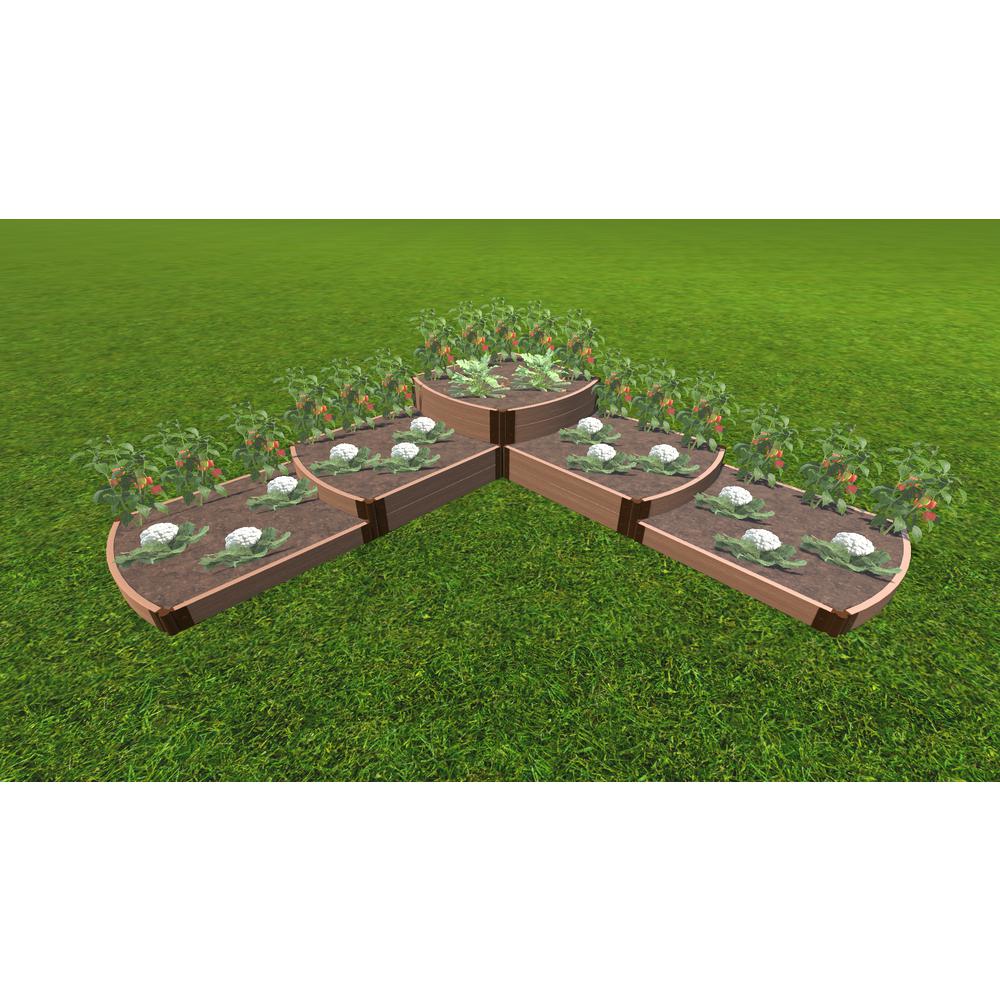 Raised Garden Bed Split Waterfall Tri-Level 12' X 12' X 22” – 2” Profile. Picture 5