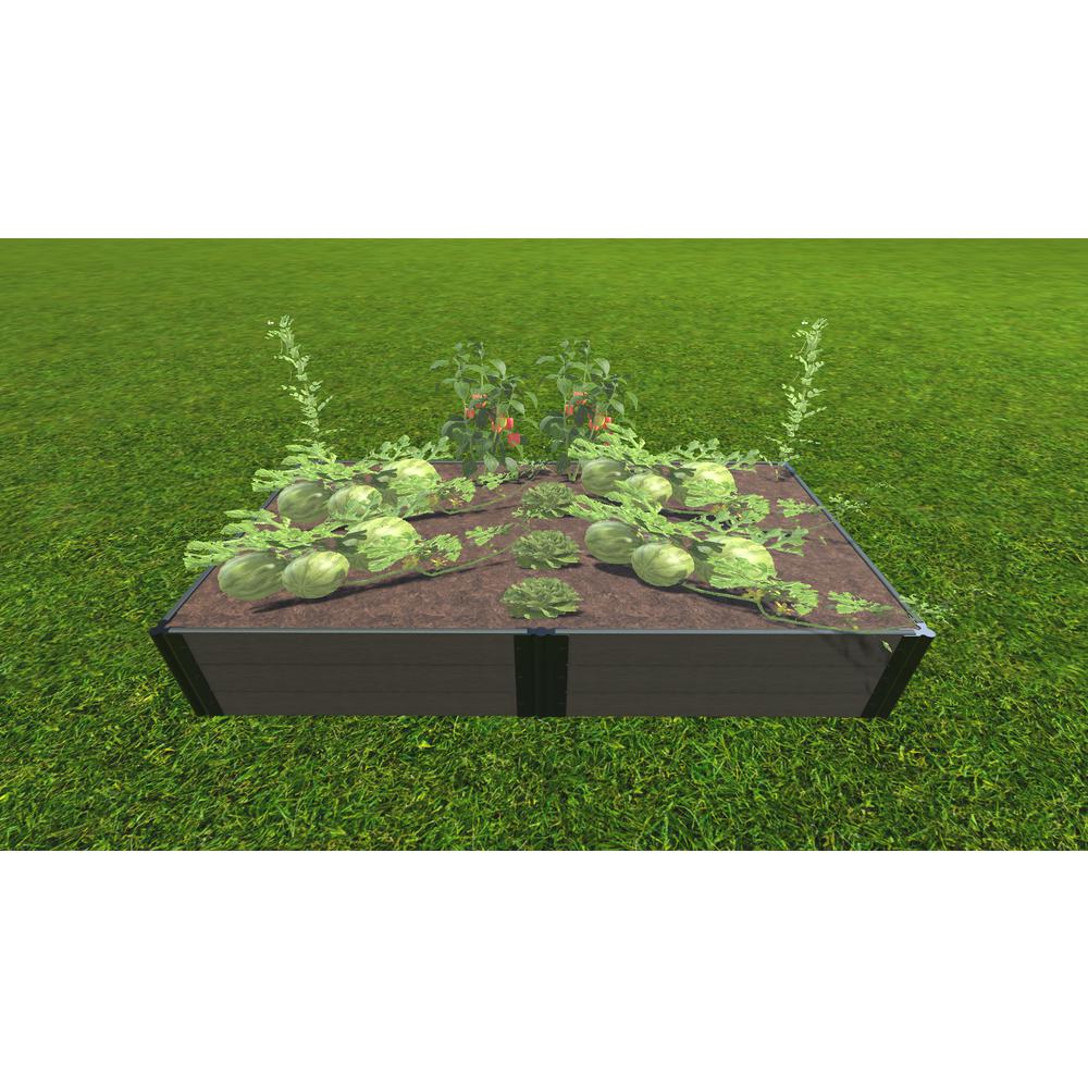 Weathered Wood Raised Garden Bed 4' X 8' X 16.5" 1 Inch Profile. Picture 5