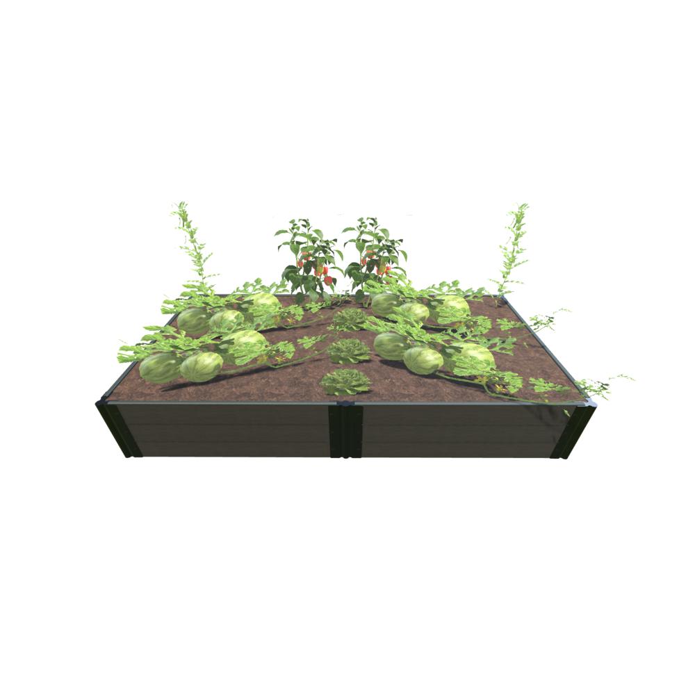Weathered Wood Raised Garden Bed 4' X 8' X 16.5" 1 Inch Profile. Picture 2