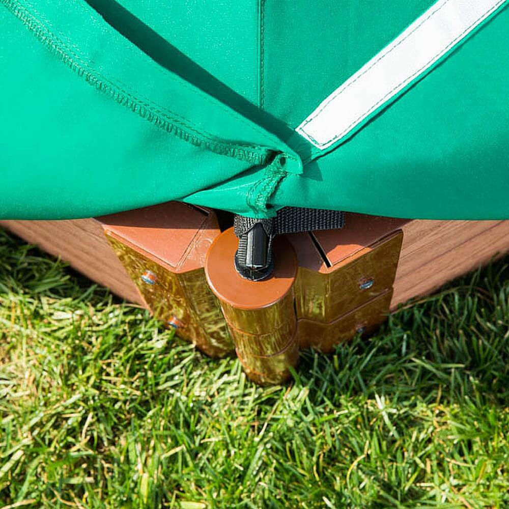 7Ft. X 8Ft. X 13.5In. Hexagonal Collapsible Sandbox Cover. Picture 4
