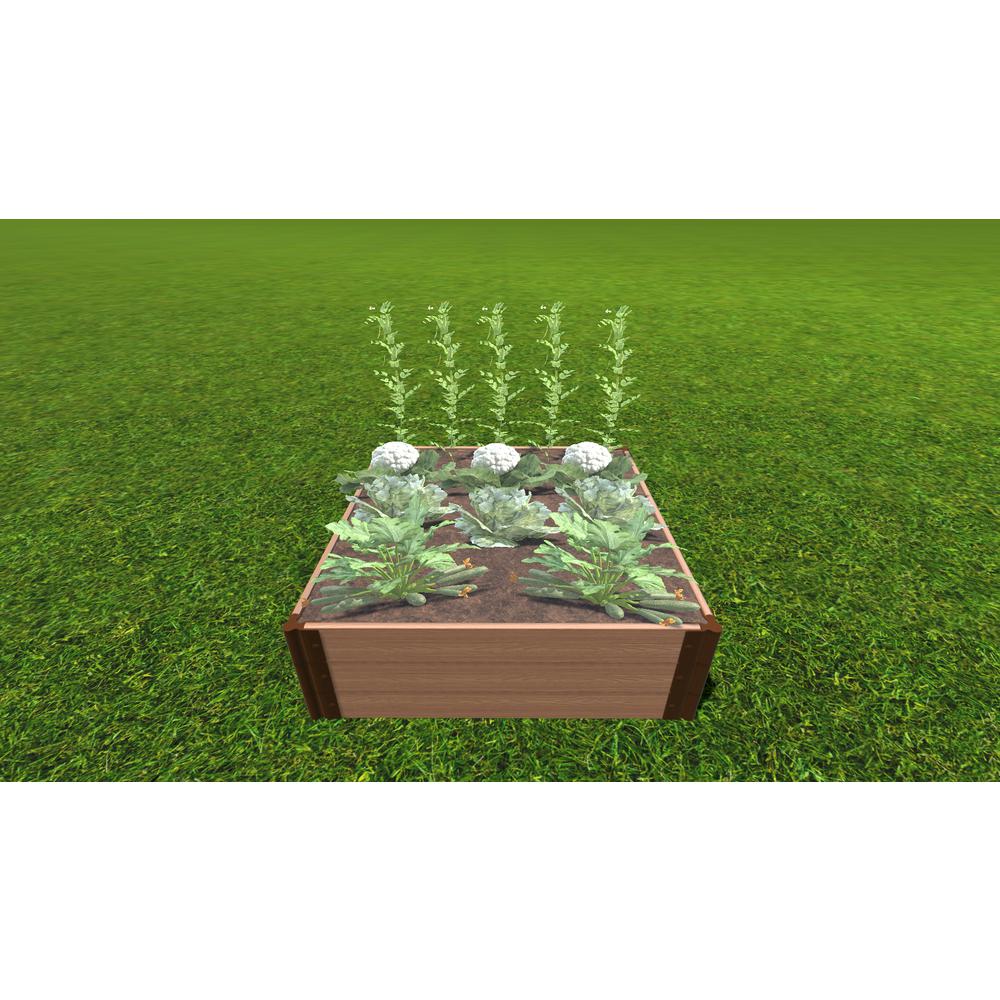 Classic Sienna Raised Garden Bed 4' X 4' X 16.5” – 1” Profile. Picture 5
