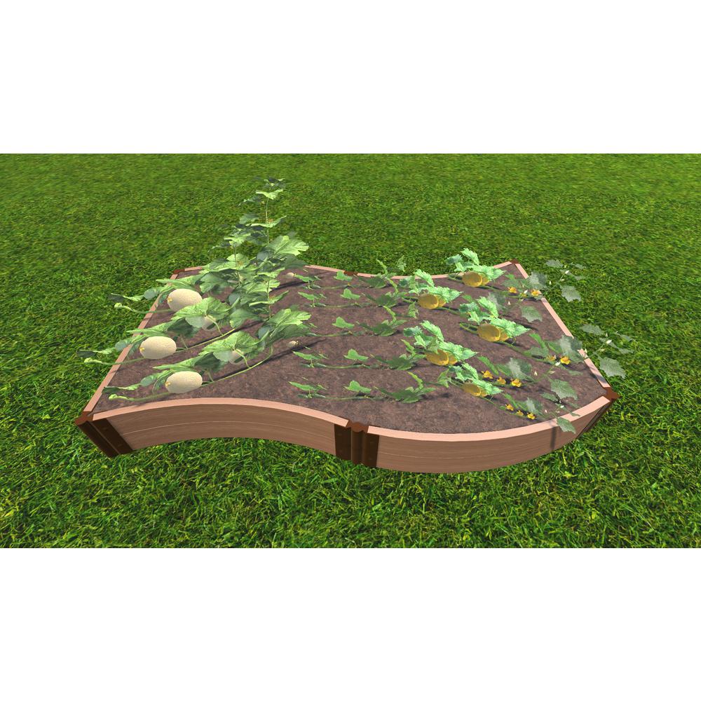 Classic Sienna 'Wavy Navy 4' X 8' X 11" Raised Garden Bed - 2" Profile. Picture 4
