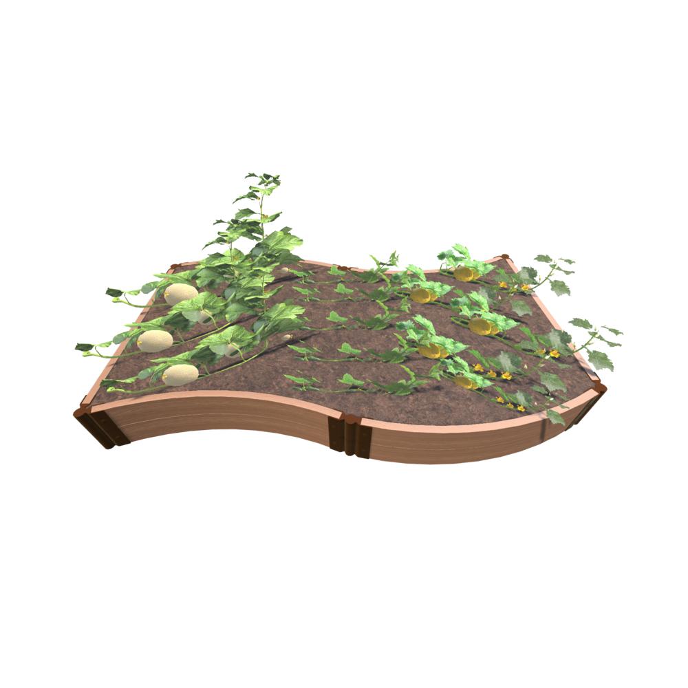 Classic Sienna 'Wavy Navy 4' X 8' X 11" Raised Garden Bed - 2" Profile. Picture 1