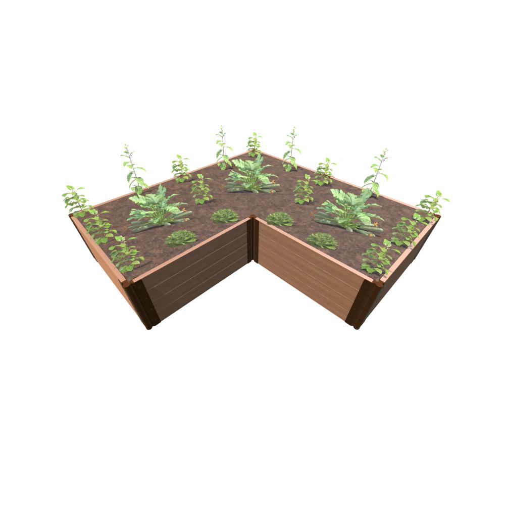 Arrowhead' - 8' X 8' X 22" Straight Corner Raised Garden Bed - 2" Profile. Picture 1