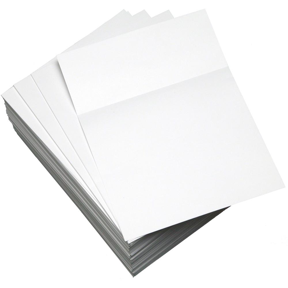 Lettermark Punched & Perforated Papers with Perforations 3-1/2" from the Bottom - White - 92 Brightness - Letter - 8 1/2" x 11" - 20 lb Basis Weight - 75 g/m² Grammage - Smooth - 2500 / Carton - . Picture 1
