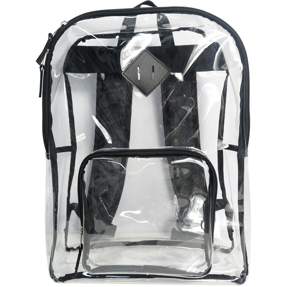 Sparco Carrying Case (Backpack) Multipurpose - Clear - Polyvinyl Chloride (PVC), 420D Oxford Body - Shoulder Strap, Handle - 17" Height x 12" Width x 5" Depth - 1 Each. Picture 3