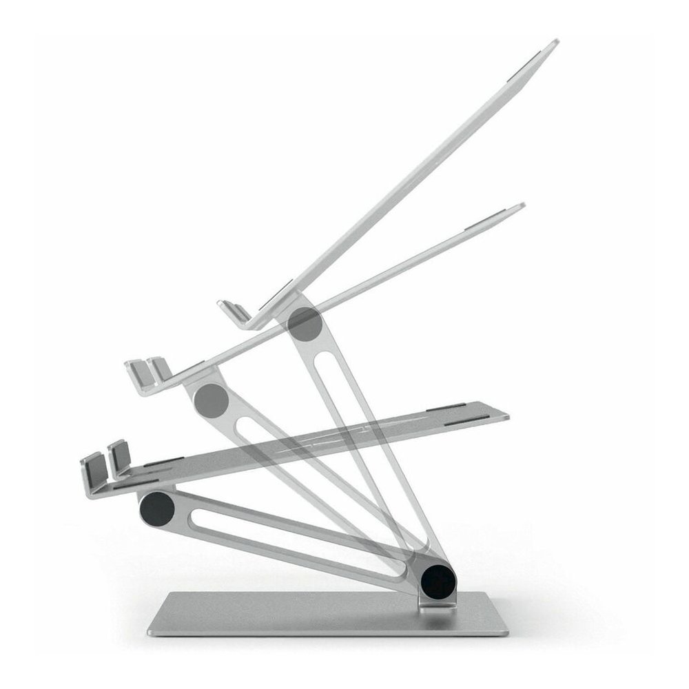 DURABLE Laptop Stand Rise - Up to 17" Screen Support - 11.02 lb Load Capacity - 12.60" Height x 9.06" Width x 11.02" Depth - Desktop, Tabletop - Aluminum - Silver - For Notebook, Monitor, Tablet - Fol. Picture 4