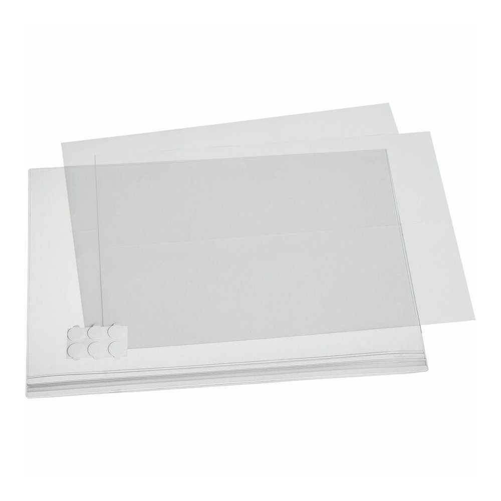 DURABLE Water Resistant Pockets, Tabloid, Self-Adhesive - 5 PK - Print/Message - "Portrait, Landscape - 13.19" Holding Width x 17.52" Holding Height - Water Resistant, Dirt Resistant, Humidity Resista. Picture 2