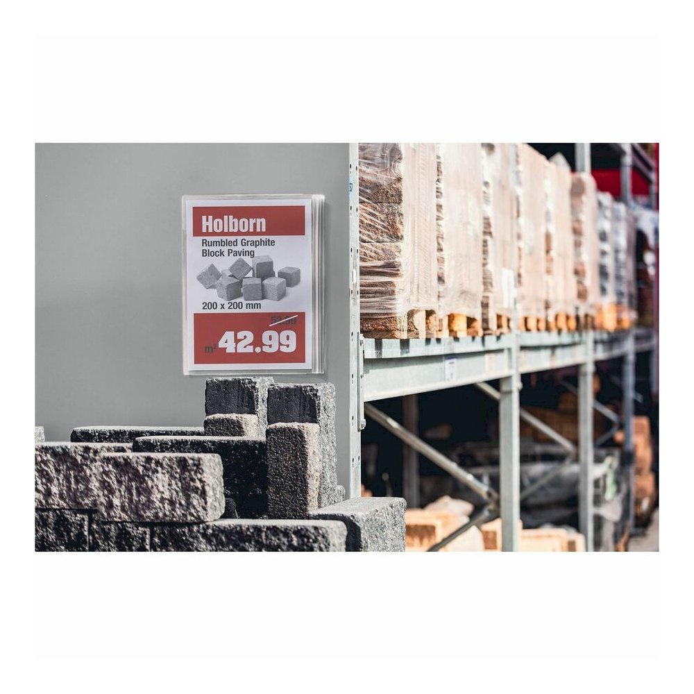 DURABLE Water Resistant Pockets, Tabloid, Self-Adhesive - 5 PK - Print/Message - "Portrait, Landscape - 13.19" Holding Width x 17.52" Holding Height - Water Resistant, Dirt Resistant, Humidity Resista. Picture 3