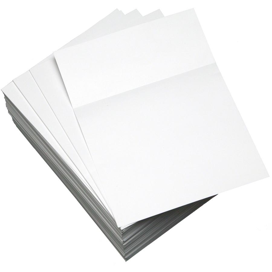 Lettermark Punched & Perforated Papers with Perforations 3-1/2" from the Bottom - White - 92 Brightness - Letter - 8 1/2" x 11" - 20 lb Basis Weight - 75 g/m² Grammage - Smooth - 2500 / Carton - . Picture 2