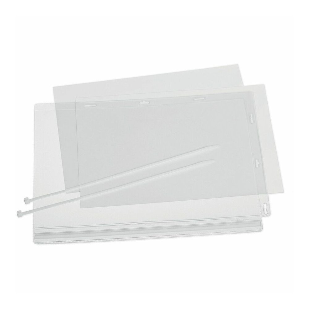 DURABLE Water Resistant Pockets, Letter, Cable Ties - 5 PK - Print/Message - "Landscape, Portrait - 10.31" Holding Width x 13.39" Holding Height - Water Resistant, Dirt Resistant, Humidity Resistant, . Picture 6