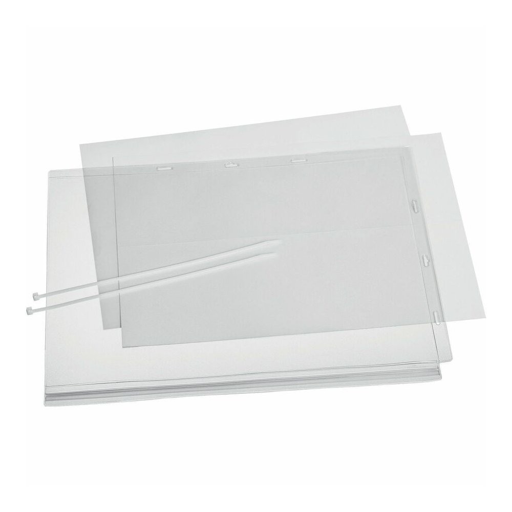 DURABLE Water Resistant Pockets, Tabloid, Cable Ties - 5 PK - Print/Message - "Portrait, Landscape - 13.78" Holding Width x 18.11" Holding Height - Water Resistant, Dirt Resistant, Humidity Resistant,. Picture 6