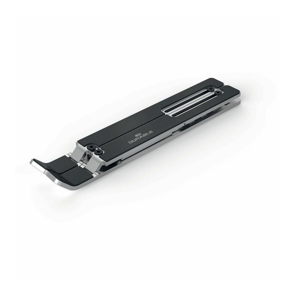DURABLE Laptop Stand Fold - Upto 15" Screen Size Notebook Support - Aluminum - Silver. Picture 7