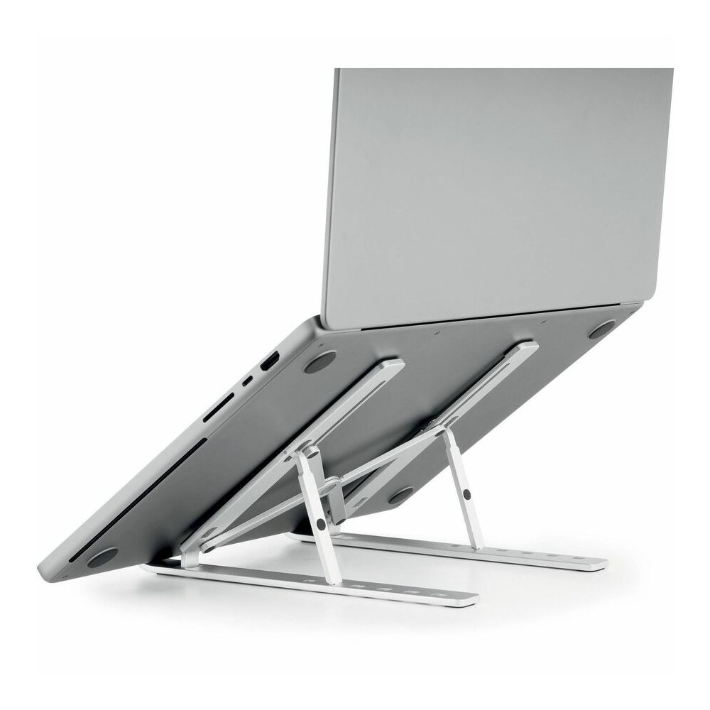 DURABLE Laptop Stand Fold - Upto 15" Screen Size Notebook Support - Aluminum - Silver. Picture 8