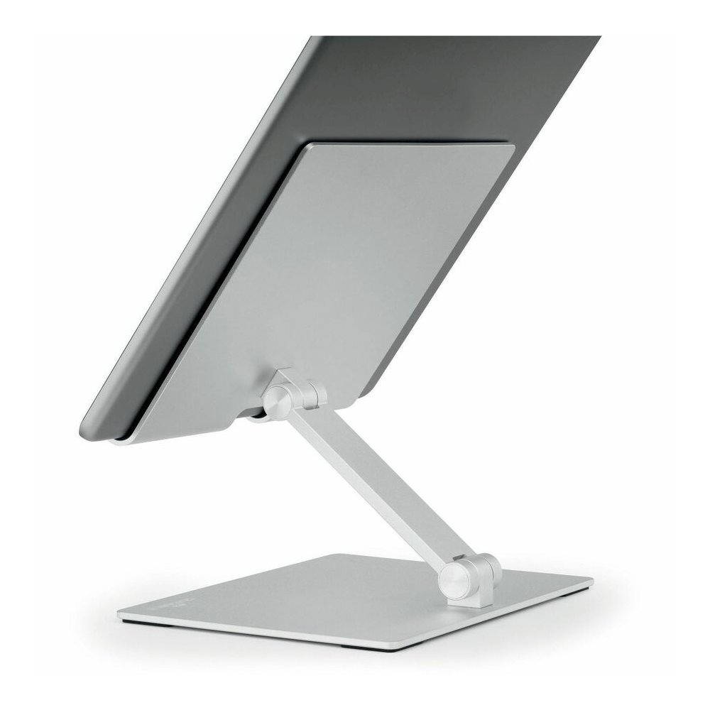DURABLE Tablet Stand Rise - Up to 13" Screen Support - 2.20 lb Load Capacity - 8.07" Height x 6.69" Width x 5.39" Depth - Tabletop - Anodized Aluminium - Aluminum - Silver - For Smartphone, Tablet - F. Picture 9