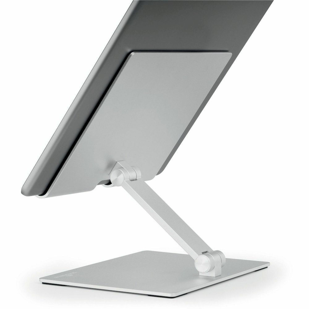 DURABLE Tablet Stand Rise - Up to 13" Screen Support - 2.20 lb Load Capacity - 8.07" Height x 6.69" Width x 5.39" Depth - Tabletop - Anodized Aluminium - Aluminum - Silver - For Smartphone, Tablet - F. Picture 10