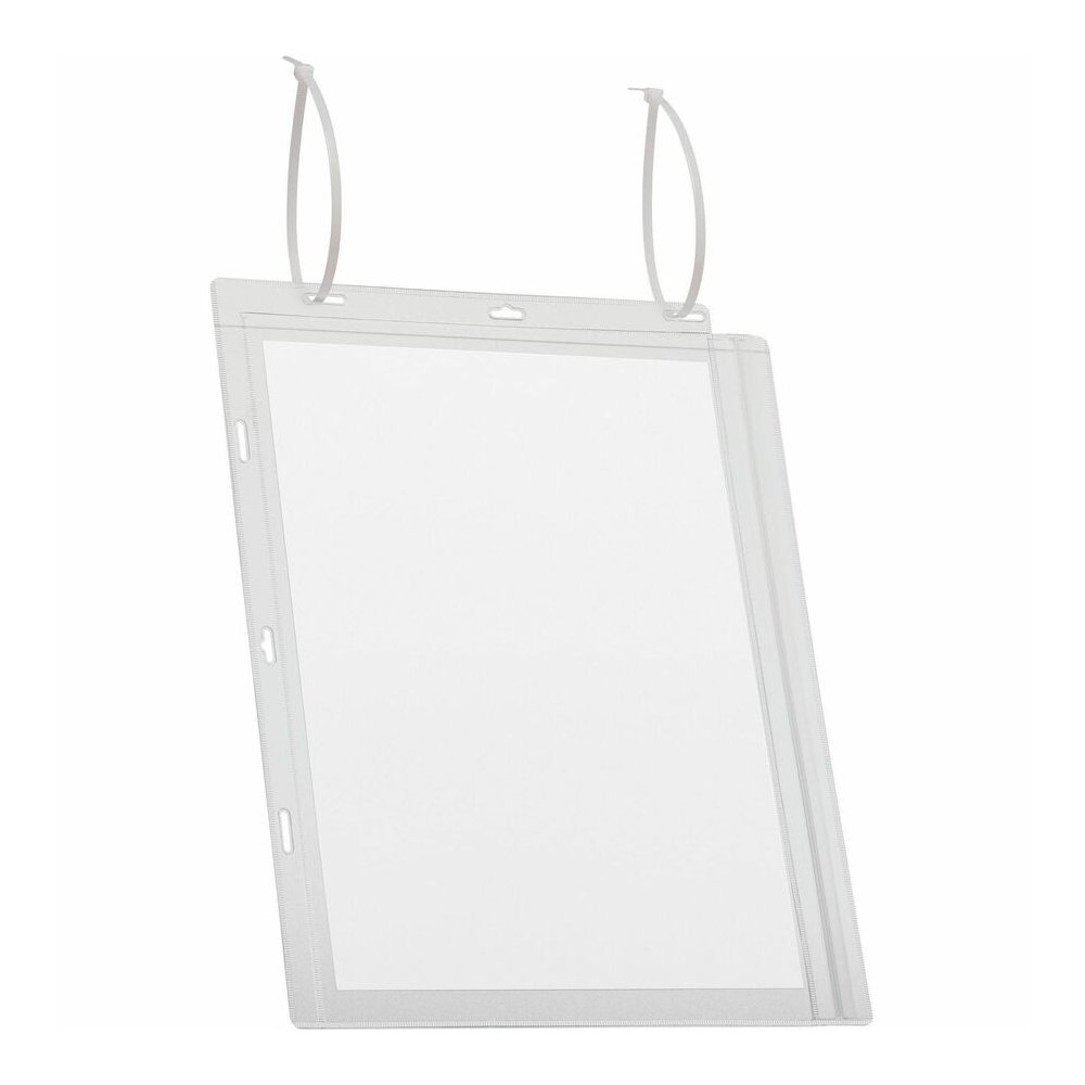 DURABLE Water Resistant Pockets, Letter, Cable Ties - 5 PK - Print/Message - "Landscape, Portrait - 10.31" Holding Width x 13.39" Holding Height - Water Resistant, Dirt Resistant, Humidity Resistant, . Picture 7