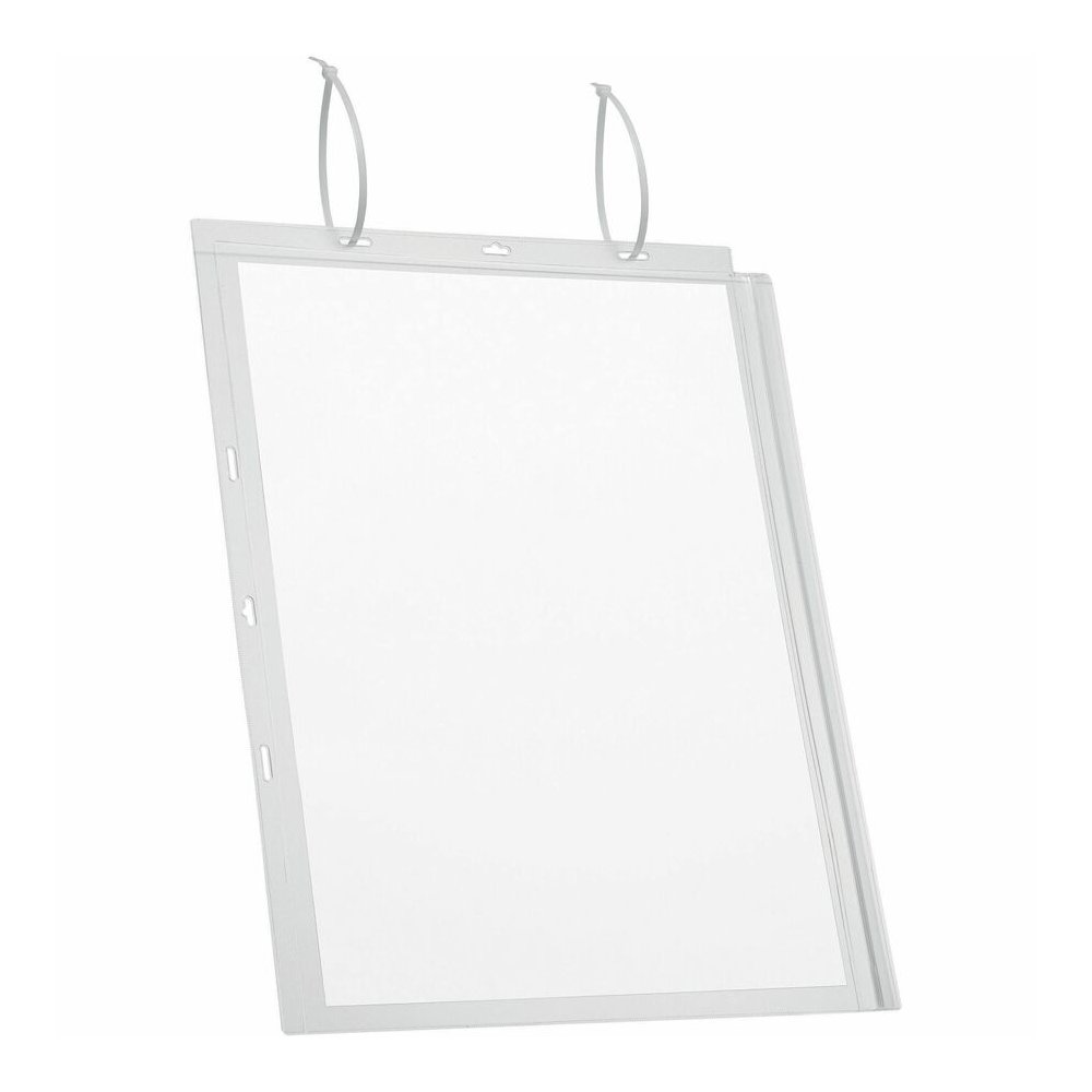 DURABLE Water Resistant Pockets, Tabloid, Cable Ties - 5 PK - Print/Message - "Portrait, Landscape - 13.78" Holding Width x 18.11" Holding Height - Water Resistant, Dirt Resistant, Humidity Resistant,. Picture 7