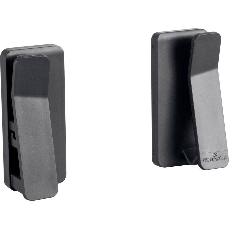 DURABLE VISIOCLIP Wall Mount for Tablet, Smartphone - Charcoal Gray - 2.20 lb Load Capacity - Plastic - 1 Each. Picture 6