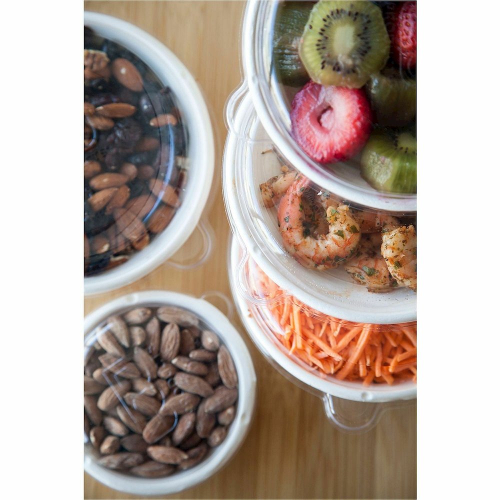 Eco-Products Vanguard 12 oz Sugarcane Bowls - Breakroom - Disposable - Microwave Safe - White - Sugarcane Fiber Body - 1000 / Carton. Picture 11