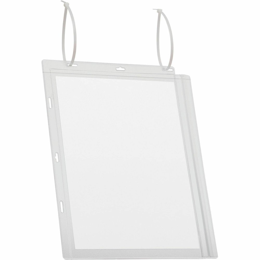DURABLE Water Resistant Pockets, Letter, Cable Ties - 5 PK - Print/Message - "Landscape, Portrait - 10.31" Holding Width x 13.39" Holding Height - Water Resistant, Dirt Resistant, Humidity Resistant, . Picture 8