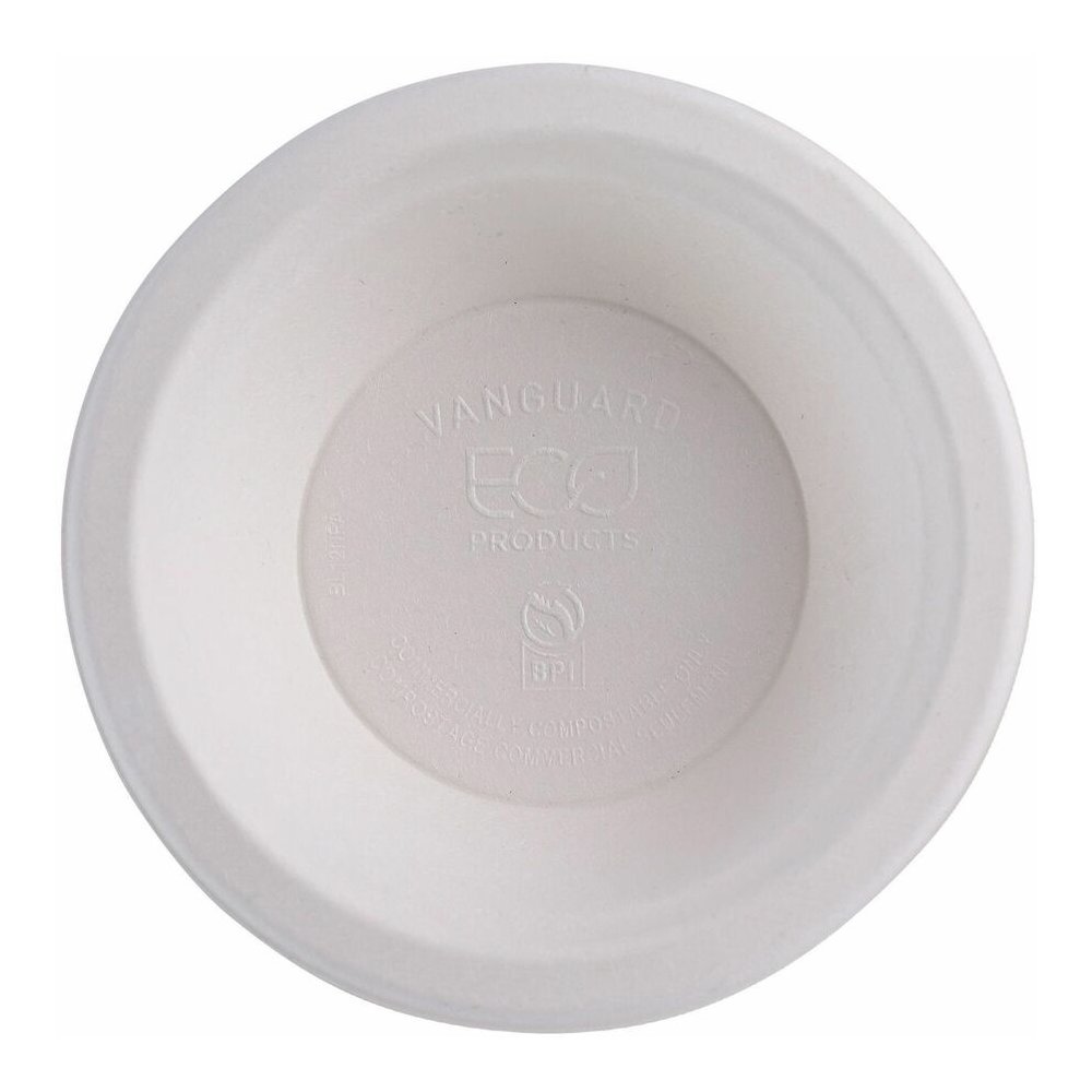 Eco-Products Vanguard 12 oz Sugarcane Bowls - Breakroom - Disposable - Microwave Safe - White - Sugarcane Fiber Body - 1000 / Carton. Picture 12