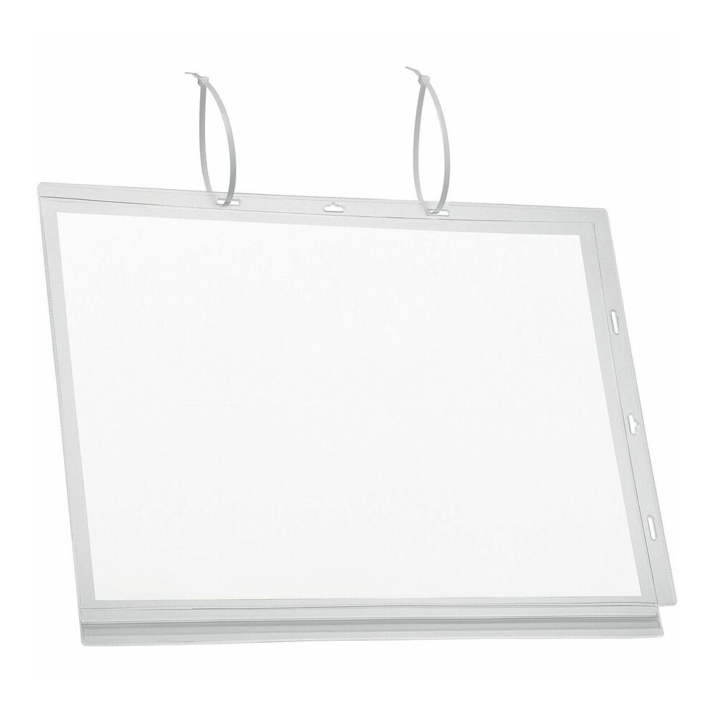 DURABLE Water Resistant Pockets, Tabloid, Cable Ties - 5 PK - Print/Message - "Portrait, Landscape - 13.78" Holding Width x 18.11" Holding Height - Water Resistant, Dirt Resistant, Humidity Resistant,. Picture 9