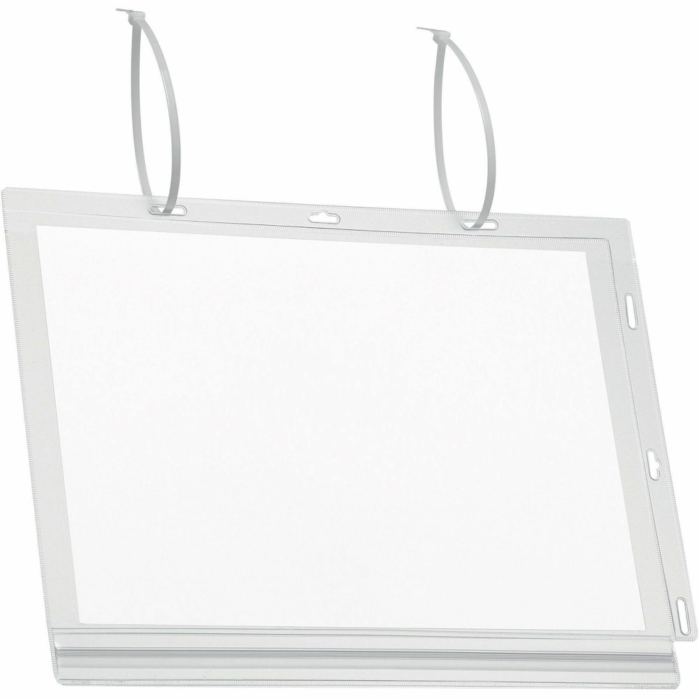 DURABLE Water Resistant Pockets, Letter, Cable Ties - 5 PK - Print/Message - "Landscape, Portrait - 10.31" Holding Width x 13.39" Holding Height - Water Resistant, Dirt Resistant, Humidity Resistant, . Picture 10
