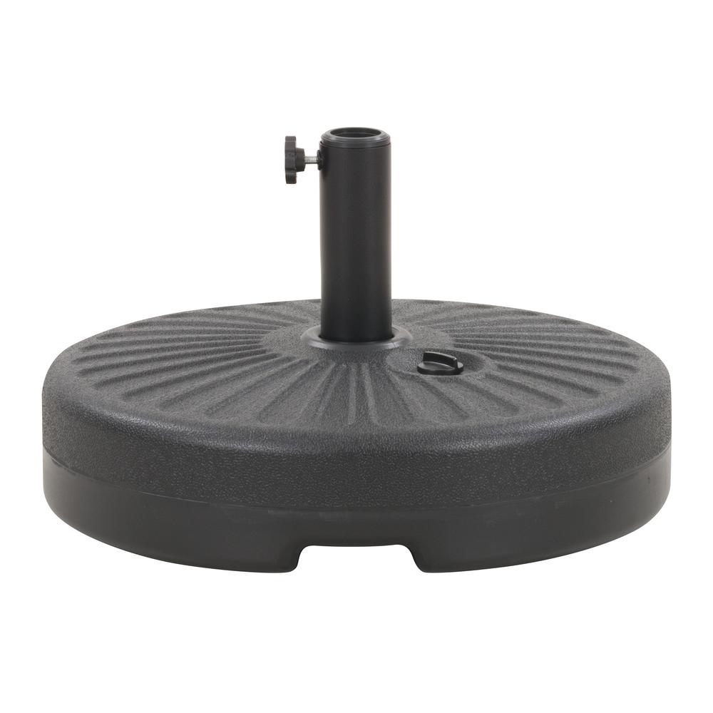 10ft Round Tilting Cobalt Blue Patio Umbrella and Round Umbrella Base. Picture 5