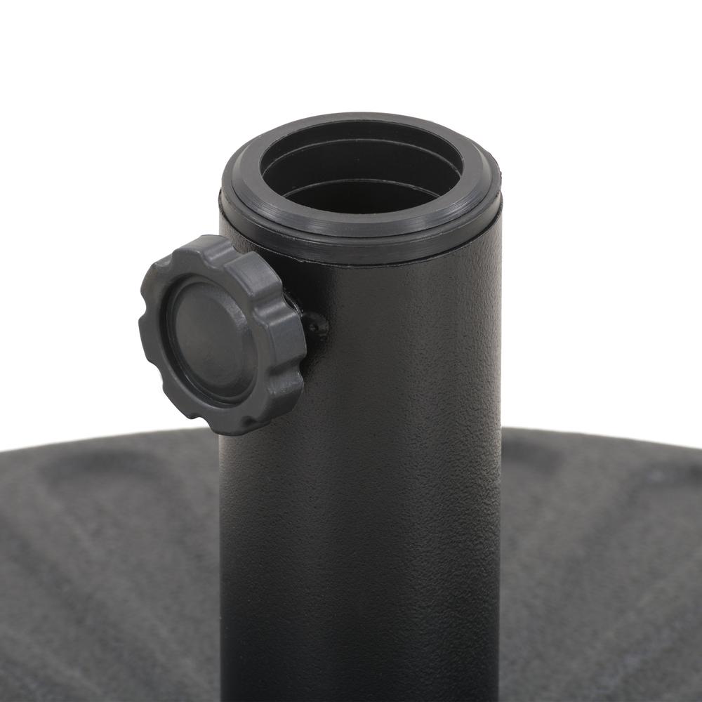 10ft UV and Wind Resistant Tilting Black Patio Umbrella and Base. Picture 12