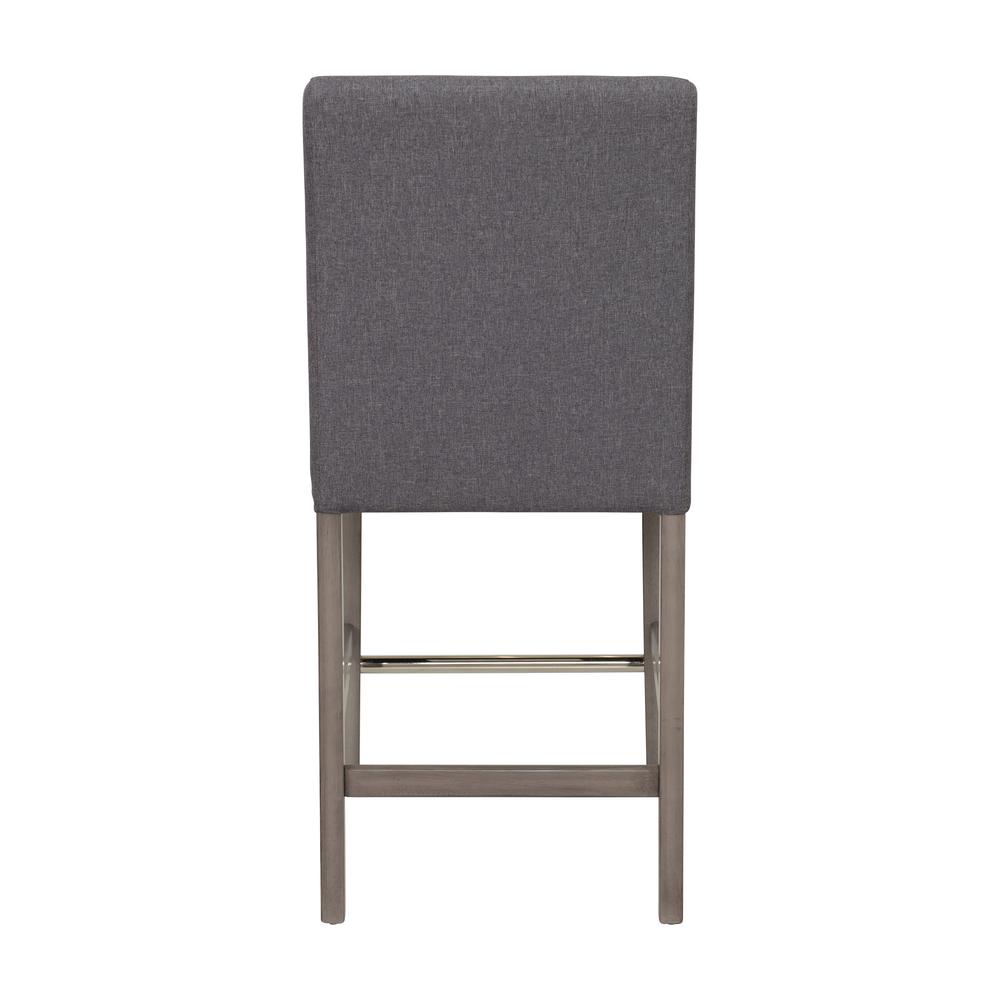 CorLiving Laura Fabric Counter Height Barstool Grey. Picture 5