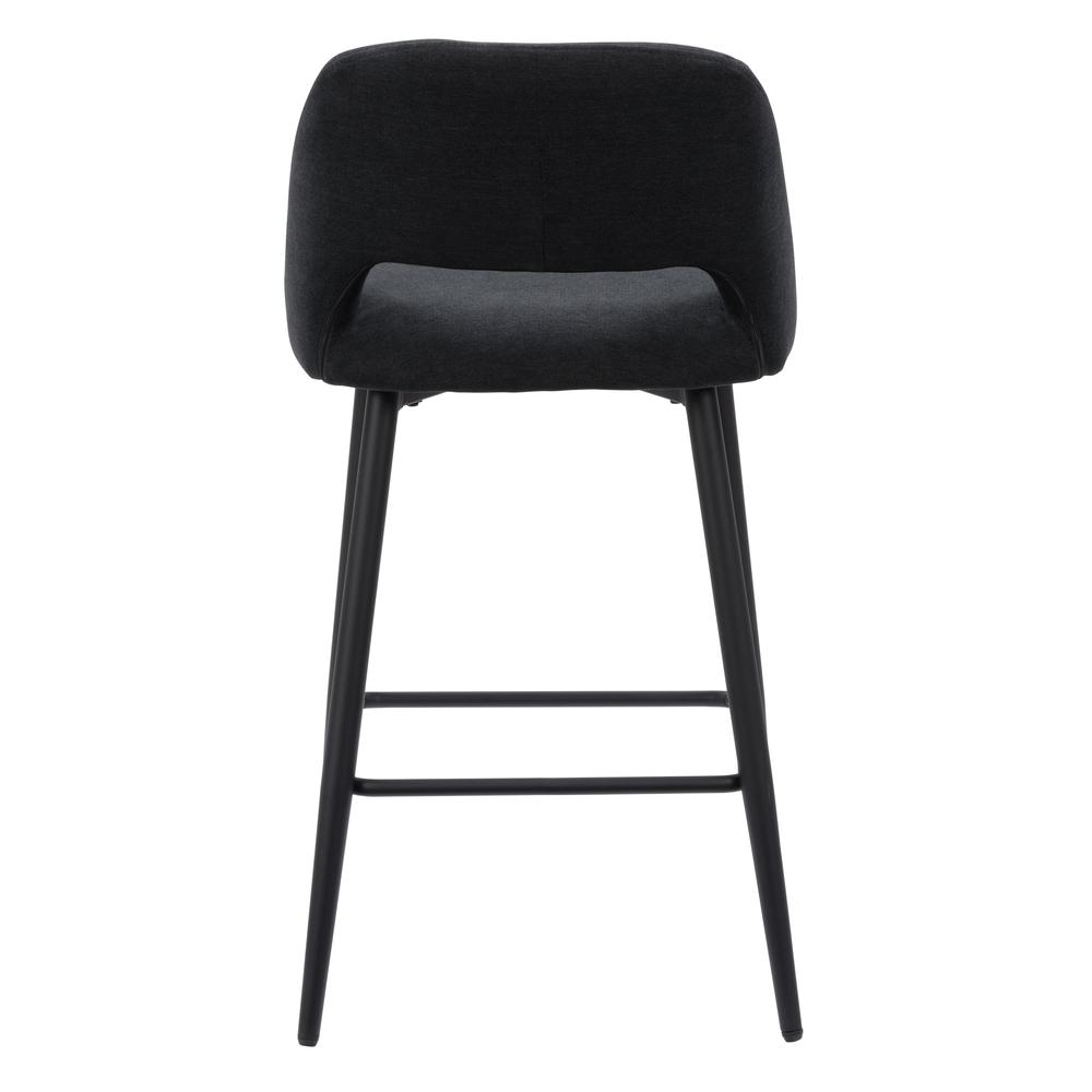 CorLiving Blakeley Velvet Barstool Black. Picture 5