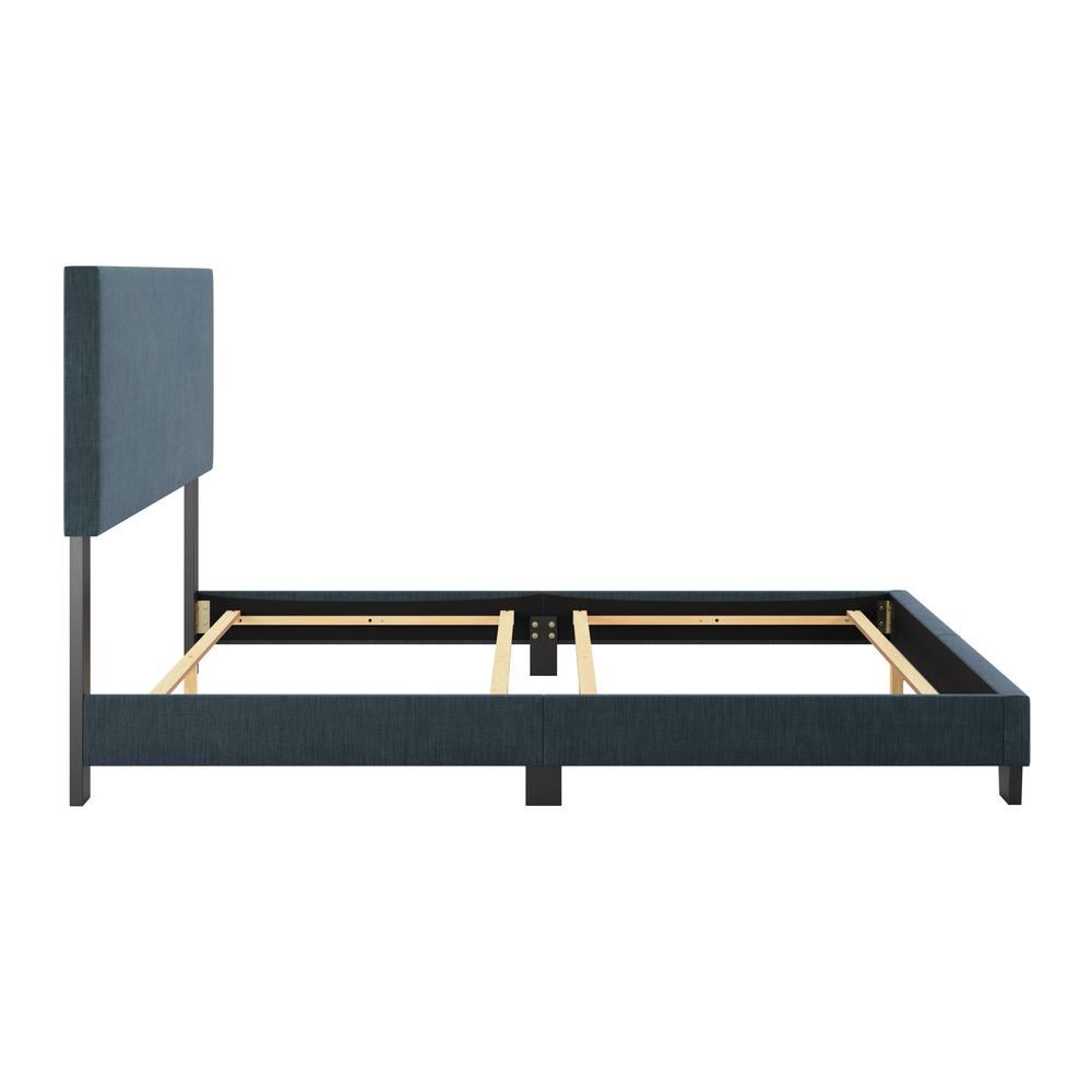 Luna Low Profile Upholstered Elegant Minimalist Queen Bed Frame. Picture 6