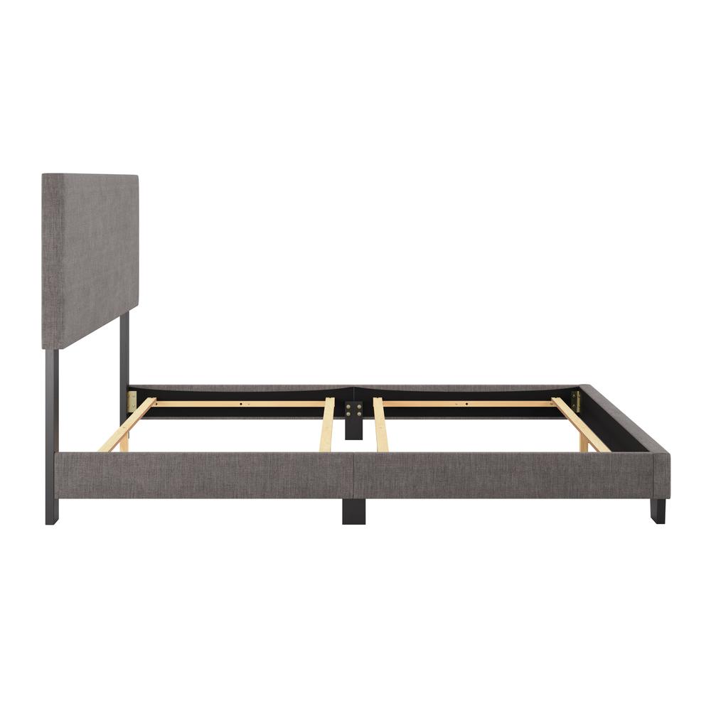 Luna Low Profile Upholstered Elegant Minimalist Queen Bed Frame. Picture 6