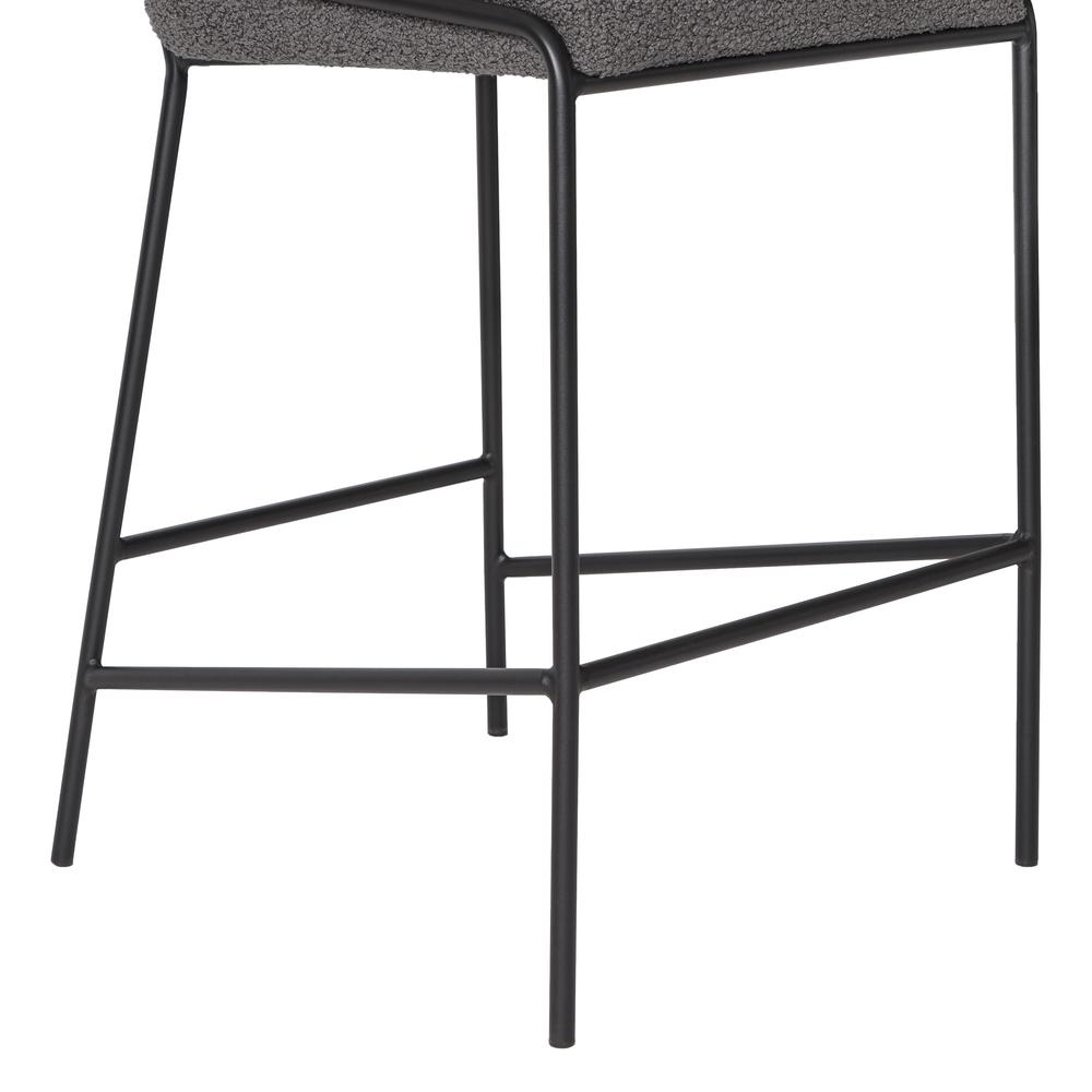 Avery Boucle Curved Back Modern Counter Height Bar Stool. Picture 9