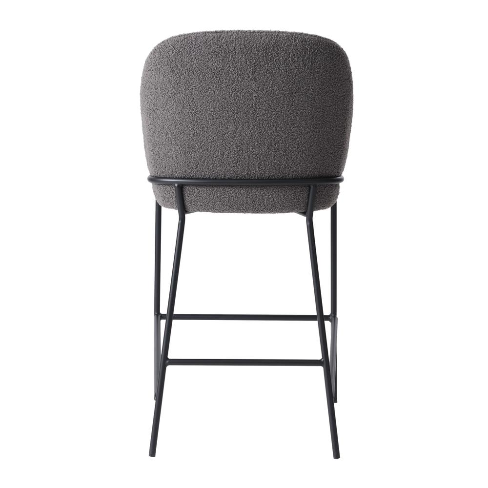 Avery Boucle Curved Back Modern Counter Height Bar Stool. Picture 7