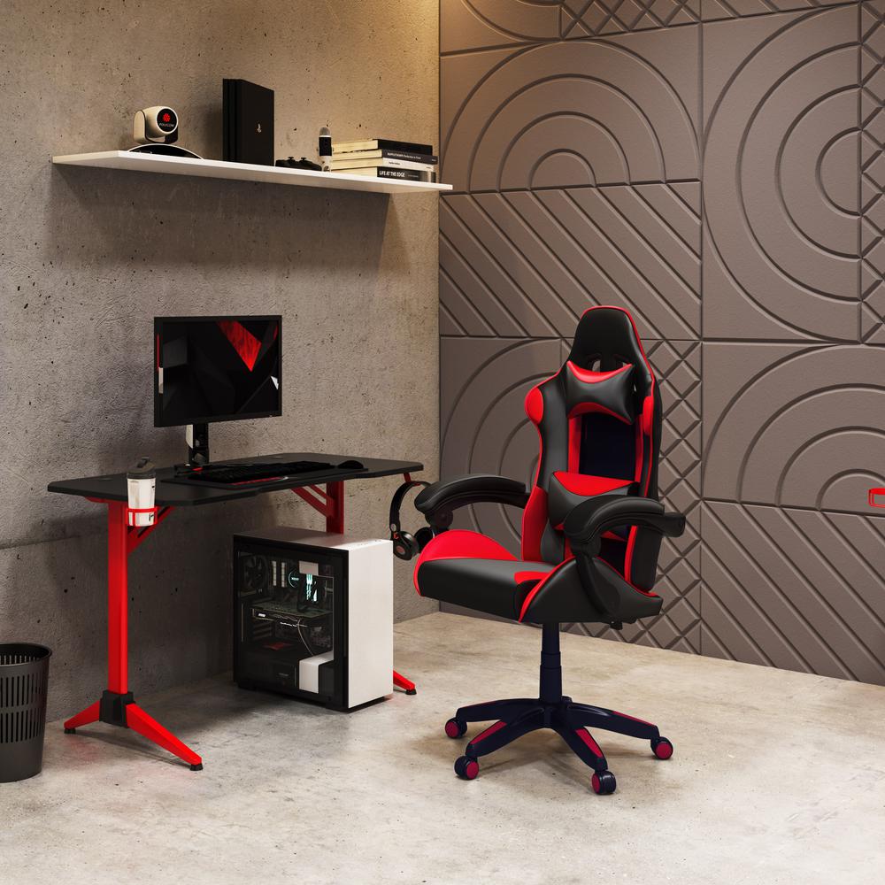 Shadow Deluxe Reclingin Gaming Chair with Back and Neck Pillows. Picture 2